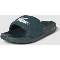 Lacoste Slides mit Label-Stitiching in Bottle, Größe 40,5 von Lacoste