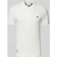 Lacoste Slim Fit Poloshirt mit Label-Patch in Offwhite, Größe L von Lacoste