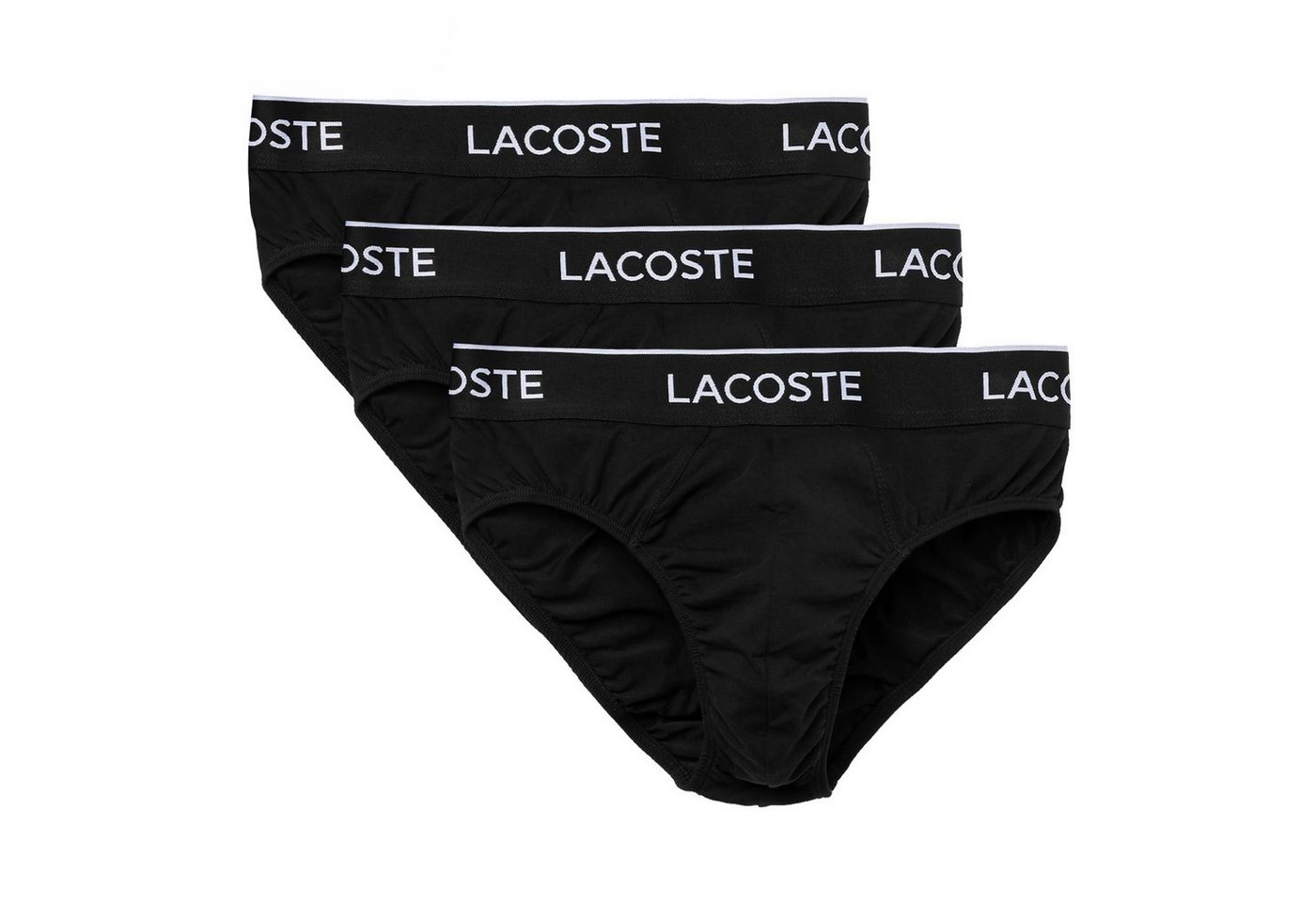 Lacoste Slip Casual Cotton Stretch Briefs (3-St) mit kleinem Krokodil-Patch auf der Hüfte von Lacoste