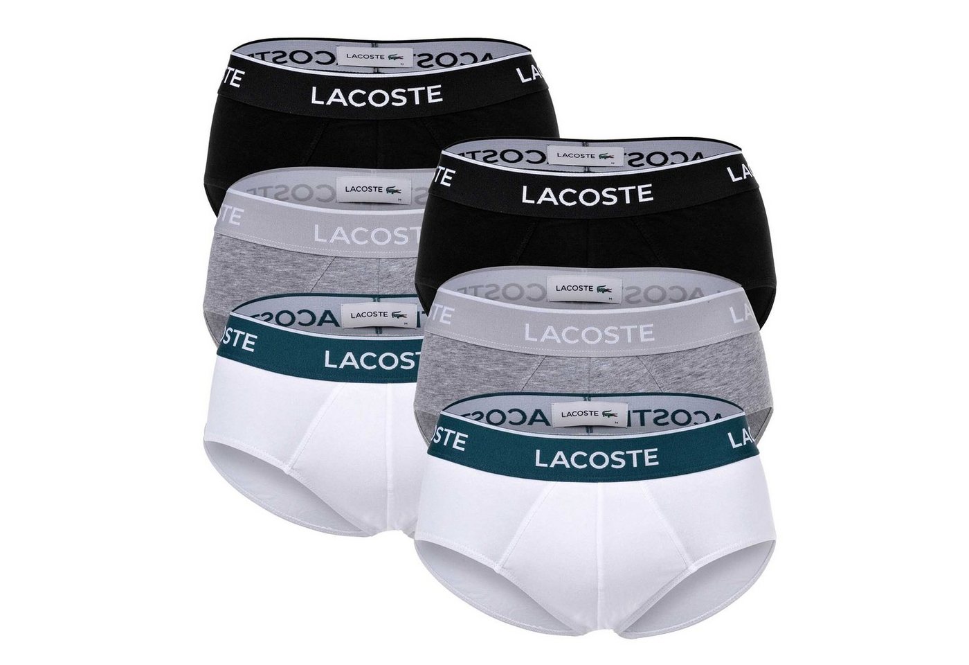 Lacoste Slip Herren Slips, 6er Pack - Casual, Briefs, Cotton von Lacoste