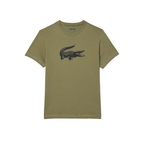 Lacoste Sport T-Shirt Regular Fit Herren, Khaki/Schwarz, XL von Lacoste