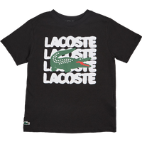 Lacoste Sprayed Word Kleinkind T-Shirts - Schwarz - Größe 122 - 130 CM - Baumwoll-Jersey von Lacoste