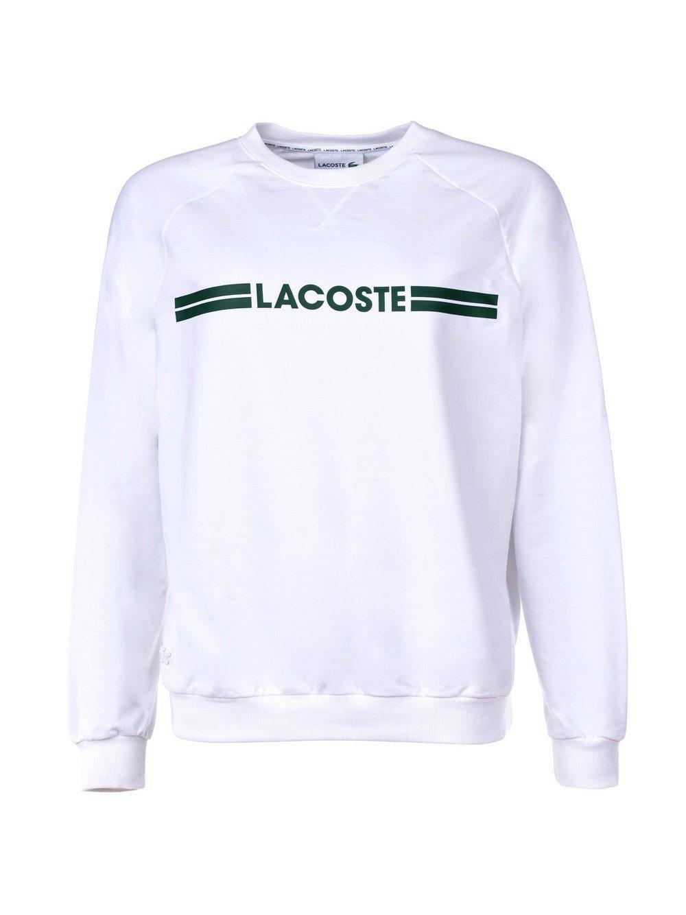 Lacoste Sweatshirt Damen Baumwolle Rundhals bedruckt, weiß von Lacoste