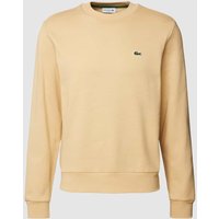 Lacoste Sweatshirt in Melange-Optik in Beige, Größe S von Lacoste