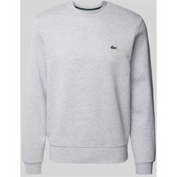 Lacoste Sweatshirt mit Label-Badge in Hellgrau, Größe XXL von Lacoste