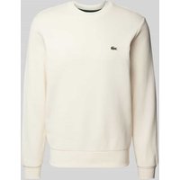 Lacoste Sweatshirt mit Label-Badge in Offwhite, Größe XXL von Lacoste