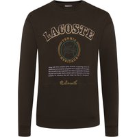 Lacoste Sweatshirt mit kleinem Krokodil-Patch und Logo-Schriftzug in XXL von Lacoste