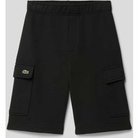 Lacoste Sweatshorts mit Cargotaschen in Black, Größe 152 von Lacoste