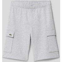 Lacoste Sweatshorts mit Cargotaschen in Mittelgrau Melange, Größe 140 von Lacoste