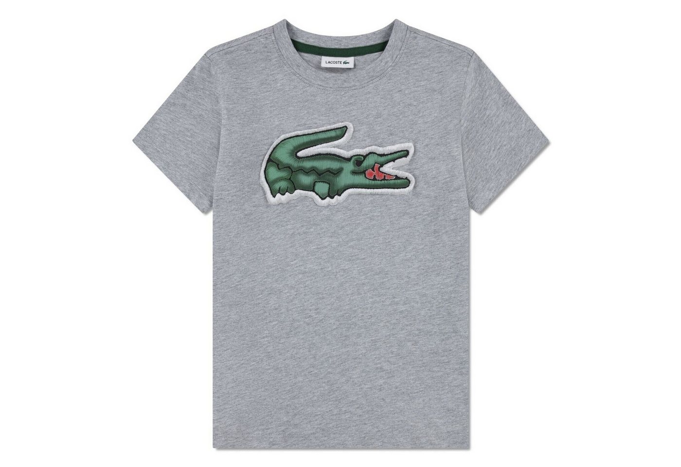 Lacoste T-Shirt LACOSTE Kids T-Shirt „Big Croc“ – grau meliert von Lacoste