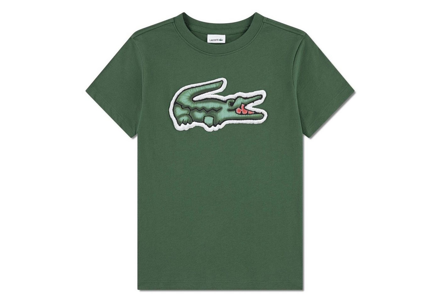 Lacoste T-Shirt LACOSTE Kids T-Shirt „Big Croc“ – grün von Lacoste