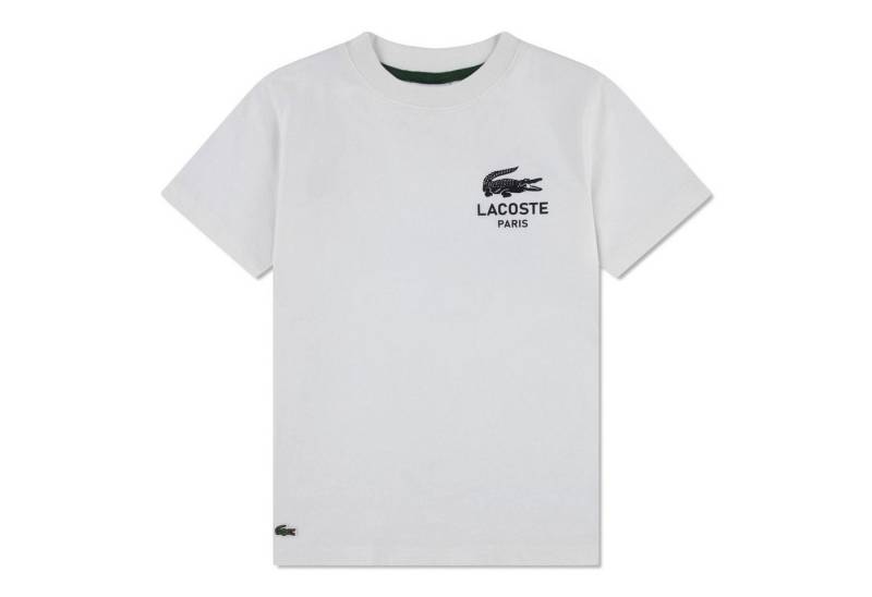 Lacoste T-Shirt Lacoste Jungen-T-Shirt „LACOSTE PARIS“ mit Print – Weiß von Lacoste