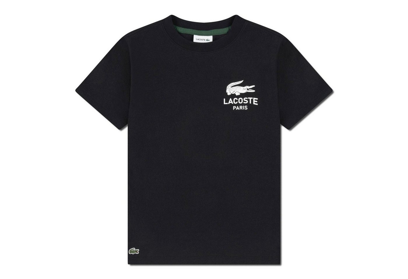 Lacoste T-Shirt Lacoste Jungen-T-Shirt aus Jersey mit „LACOSTE PARIS“– Schwarz von Lacoste