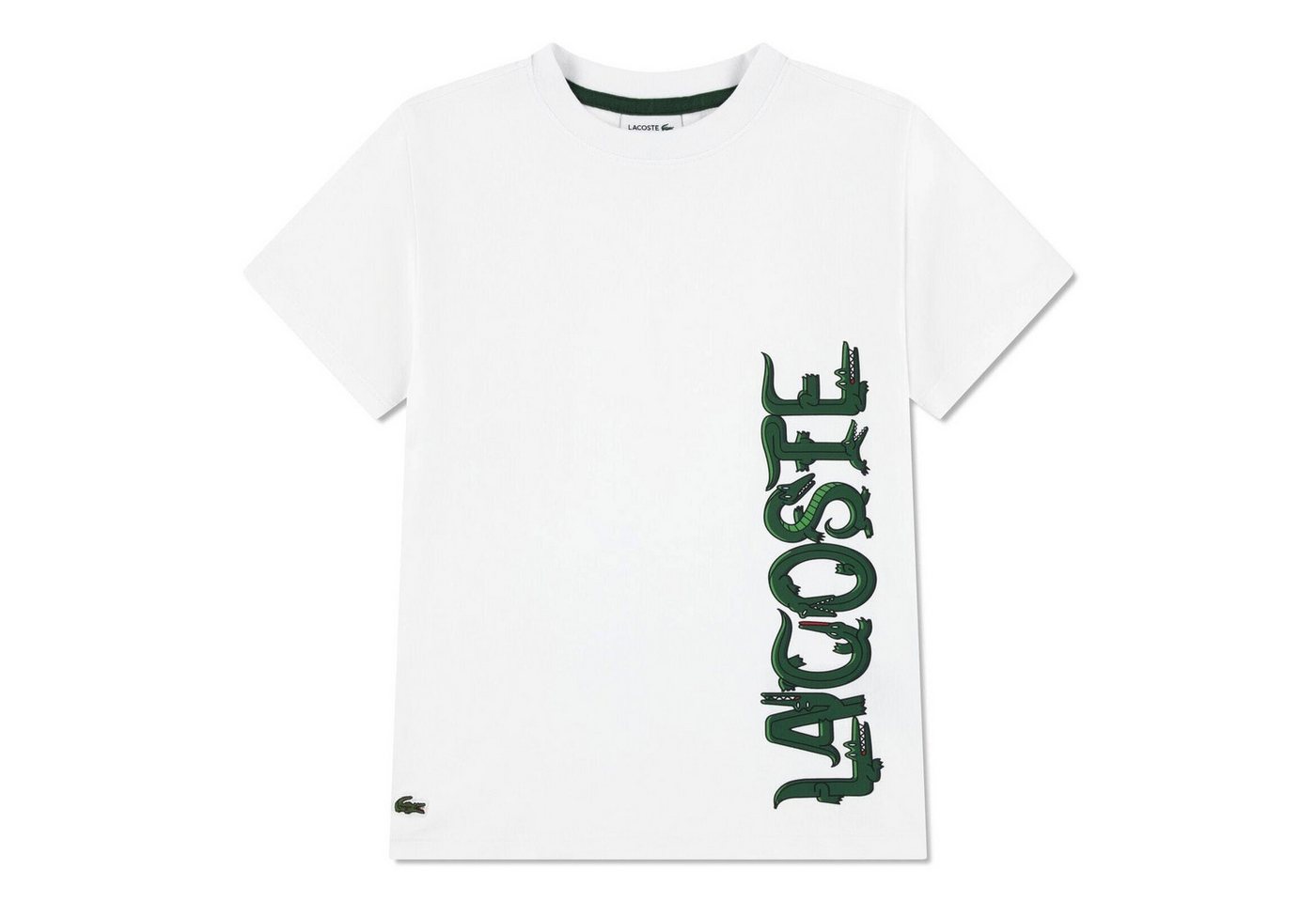 Lacoste T-Shirt Lacoste Kinder T-Shirt mit Seiten-Logo – Weiß von Lacoste