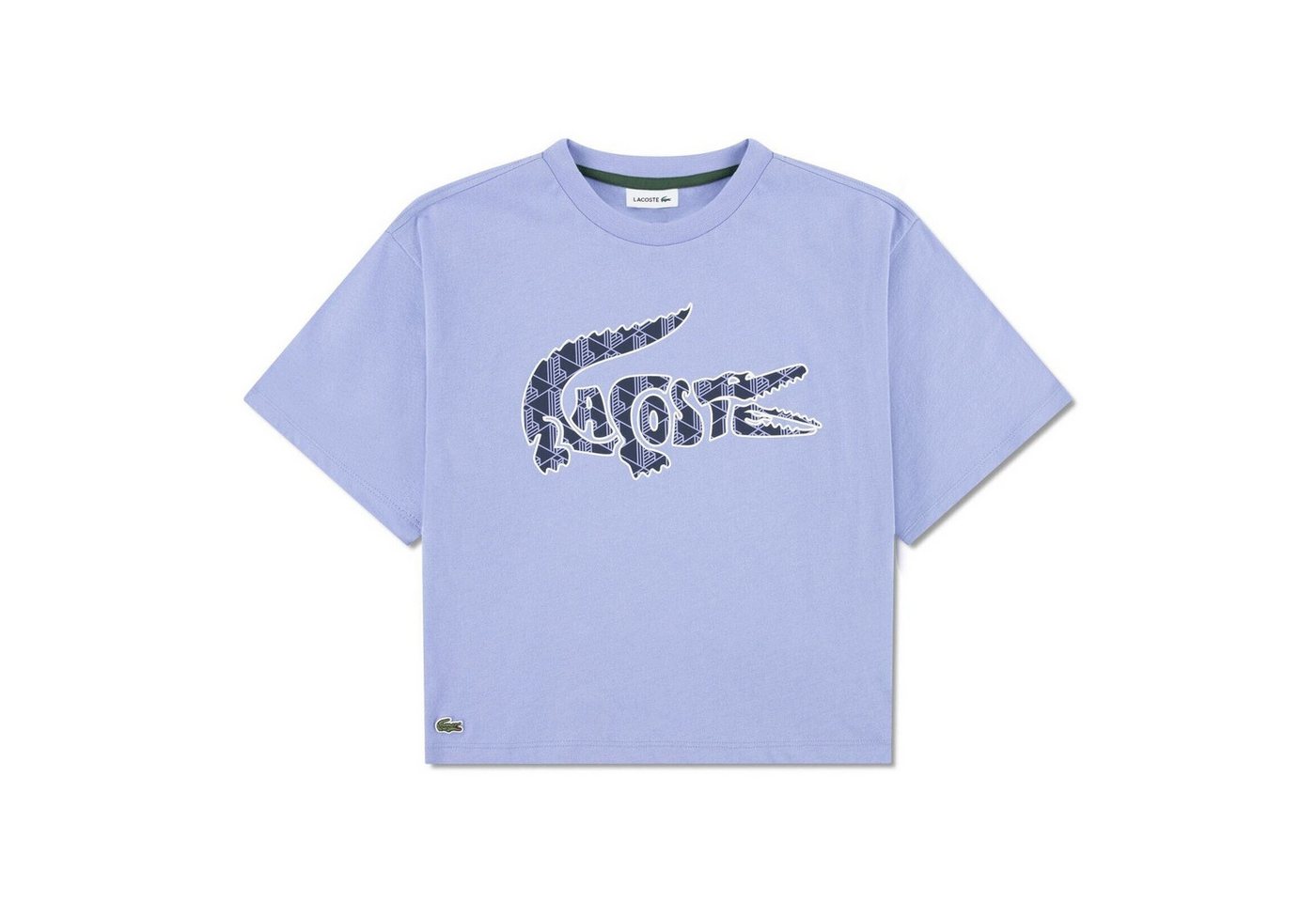 Lacoste T-Shirt Lacoste Mädchen-T-Shirt mit großem Monogramm-Krokodil – Lila von Lacoste