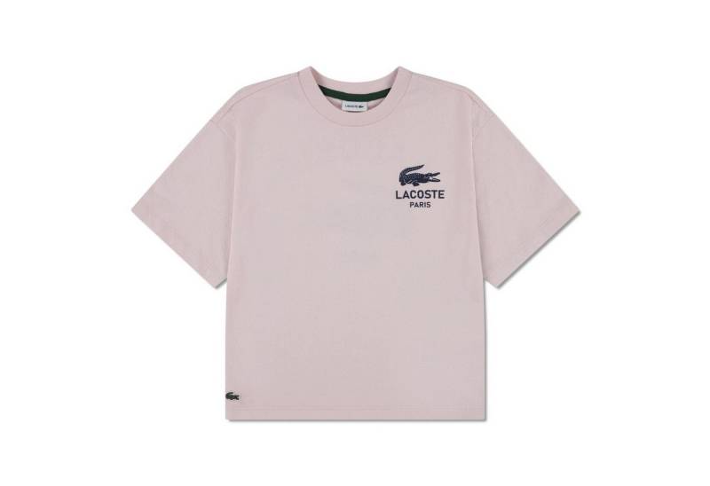 Lacoste T-Shirt Lacoste T-Shirt aus Jersey mit „LACOSTE PARIS“– Rosa von Lacoste