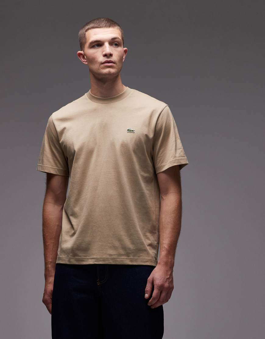Lacoste - T-Shirt aus Baumwolle in Beige-Neutral von Lacoste