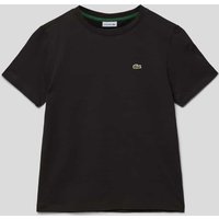 Lacoste T-Shirt mit Logo-Stitching in Black, Größe 140 von Lacoste