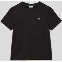 Lacoste T-Shirt mit Logo-Stitching in Black, Größe 152 von Lacoste