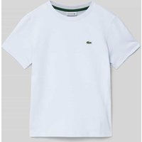 Lacoste T-Shirt mit Logo-Stitching in Hellblau, Größe 140 von Lacoste