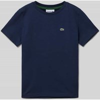 Lacoste T-Shirt mit Logo-Stitching in Marine, Größe 140 von Lacoste