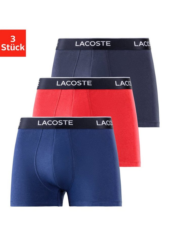Lacoste Trunk eng Boxershorts Lacoste Herren Premium (Packung, 3-St., 3er-Pack) aus atmungsaktivem Material von Lacoste