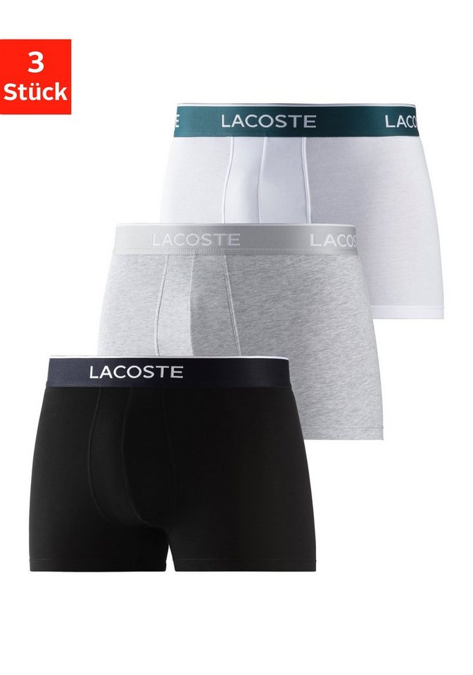 Lacoste Trunk eng Boxershorts Lacoste Herren Premium (Packung, 3-St., 3er-Pack) aus atmungsaktivem Material von Lacoste