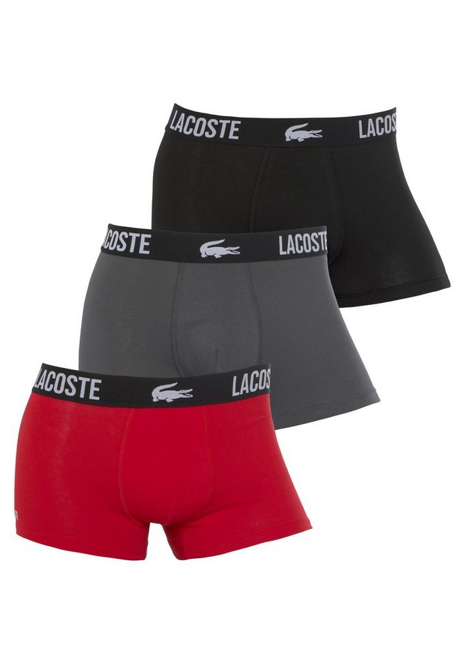 Lacoste Trunk eng Boxershorts Lacoste Herren Premium (Packung, 3er-Pack) aus Stretch-Baumwolle im 3er-Pack von Lacoste