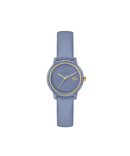 Lacoste Uhr mit DREI-Zeiger-Quarzwerk für Damen Kollektion Lacoste.12.12 Swift mit Denim Blau Lederarmband - 2001435 von Lacoste
