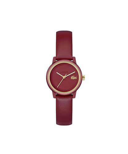 Lacoste Uhr mit DREI-Zeiger-Quarzwerk für Damen Kollektion Lacoste.12.12 Swift mit Zedernfarbe Lederarmband - 2001439 von Lacoste