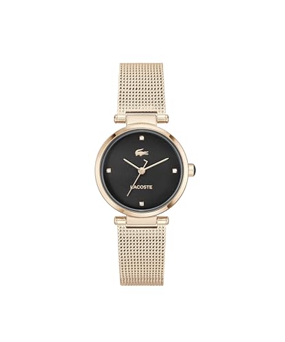 Lacoste Uhr mit DREI-Zeiger-Quarzwerk für Damen Kollektion ORBA mit Rotgoldfarbenes Edelstahl-Mesh-Gliederarmband - 2001425 von Lacoste