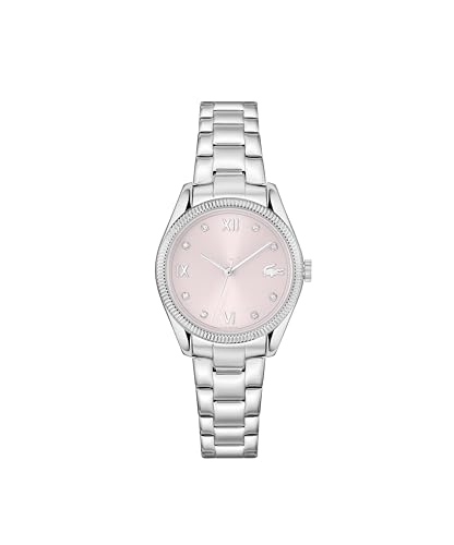 Lacoste Uhr mit DREI-Zeiger-Quarzwerk für Damen Kollektion Parisienne mit Silbernes Edelstahlarmband - 2001422 von Lacoste