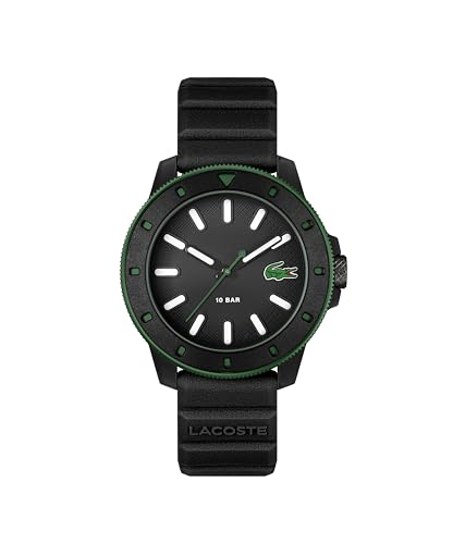 Lacoste Uhr mit DREI-Zeiger-Quarzwerk für Herren Kollektion Lacoste.12.12 Scuba mit Schwarzes Silikonarmband - 2011412 Lacoste Uhr mit DREI-Zeiger-Quarzwerk für Herren Kollektion Lacoste.12.12 Scuba mit Schwarzes Silikonarmband - 2011412 von Lacoste