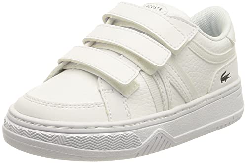 Lacoste Unisex - Baby Low-Top Sneaker L001 123 4 Sui, Kleinkinder Halbschuhe,Strassenschuhe,Sportschuhe,Freizeitschuhe,Weiss (21G),21 EU / 5 UK von Lacoste