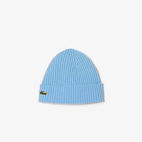 Lacoste Unisex - Erwachsene Mütze RB0001, Damen,Herren Strickmütze,Wollmütze,Beanie,Blau,TU (Einheitsgröße) von Lacoste