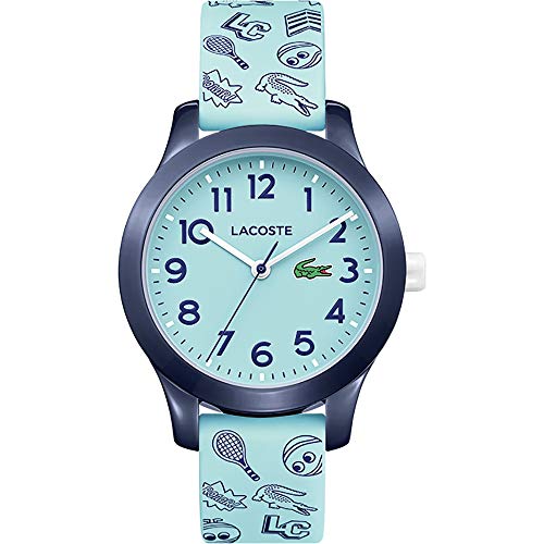 Lacoste Analog Quarzuhr für Kinder mit Türkisfarbenes Silikonarmband - 2030013, Hellblau von Lacoste