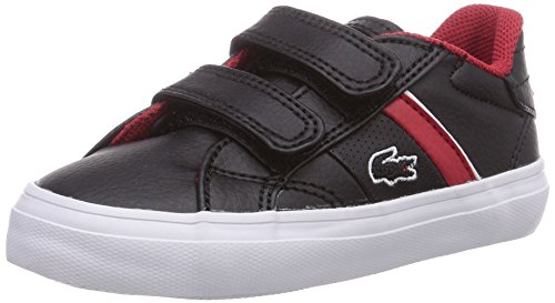 Lacoste Unisex-Kinder Fairlead FSM Low-Top, Schwarz (BLK/RED 1B5) von Lacoste