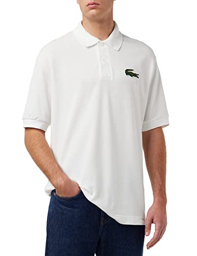 Lacoste Unisex Ph3922 Polo Loose fit, weiß, XS von Lacoste