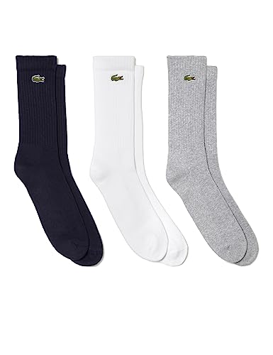 Lacoste Unisex RA4182 Socken, Silver Chine/White-Navy B, 35/38 von Lacoste