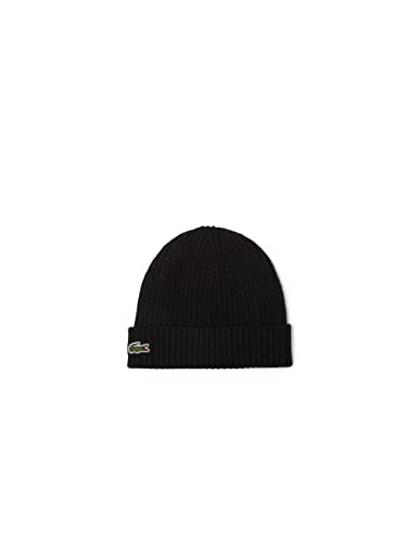 Lacoste Unisex Rb0001 Beanie-Mtze, Schwarz, Einheitsgröße von Lacoste