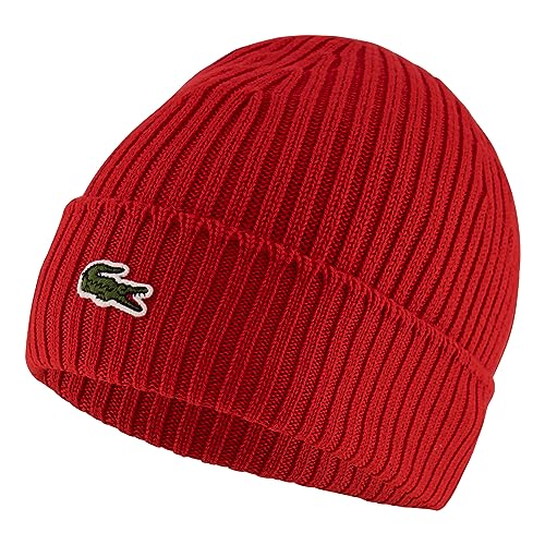 Lacoste Unisex Rb0001 Beanie-Mtze, rot, Einheitsgröße von Lacoste