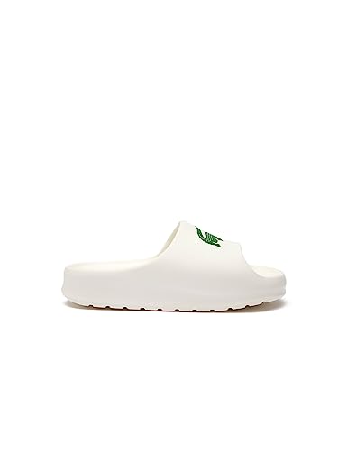 Lacoste Damen Pantoletten Serve Slide 2.0 223 1 CFA, Frauen Slipper,schluepfschuhe,Slides,Slip-ons,Mules,Offwhite/DUNKELGRÜN (1Y5),38 EU / 5 UK von Lacoste