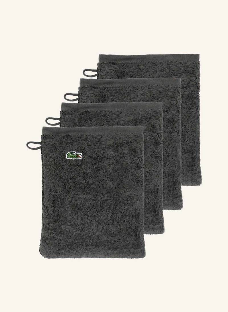 Lacoste Waschhandschuh 4er Set Llecroco schwarz von Lacoste