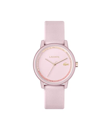 Lacoste Analog Quarzuhr für Damen Kollektion Lacoste.12.12 GO mit Pinkes Silikonarmband - 2001289 von Lacoste