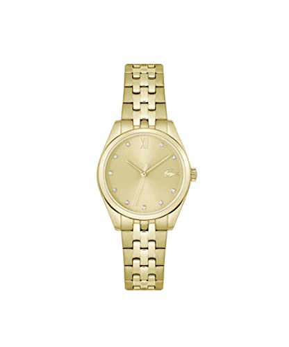 Lacoste Analog Quarzuhr für Damen mit Gelbgoldfarbenes Edelstahlarmband - 2001303 von Lacoste