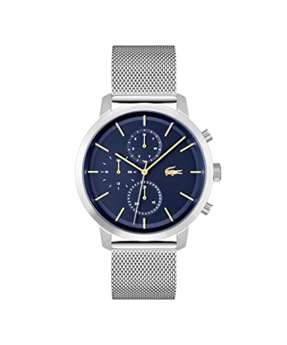 Lacoste Multi Zifferblatt Quarz Uhr für Herren mit Silbernes Edelstahlarmband - 2011256 von Lacoste