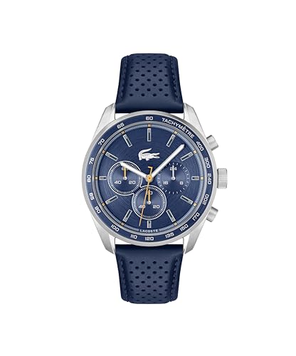 Lacoste Chronograph Quarz Uhr für Herren Kollektion BOSTON mit Lederarmband Lederarmband - 2011344 von Lacoste