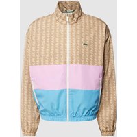 Lacoste Windbreaker mit Logo-Patch Modell 'MONOGRAM' in Beige, Größe 50 von Lacoste