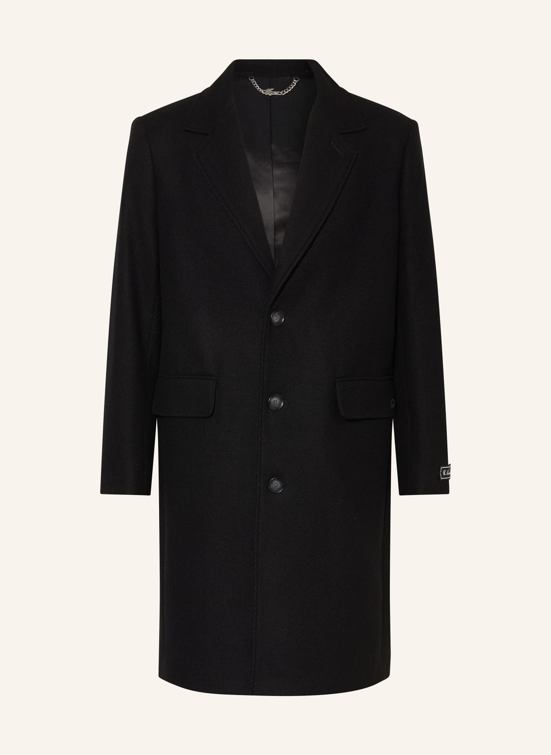 Lacoste Wollmantel schwarz von Lacoste