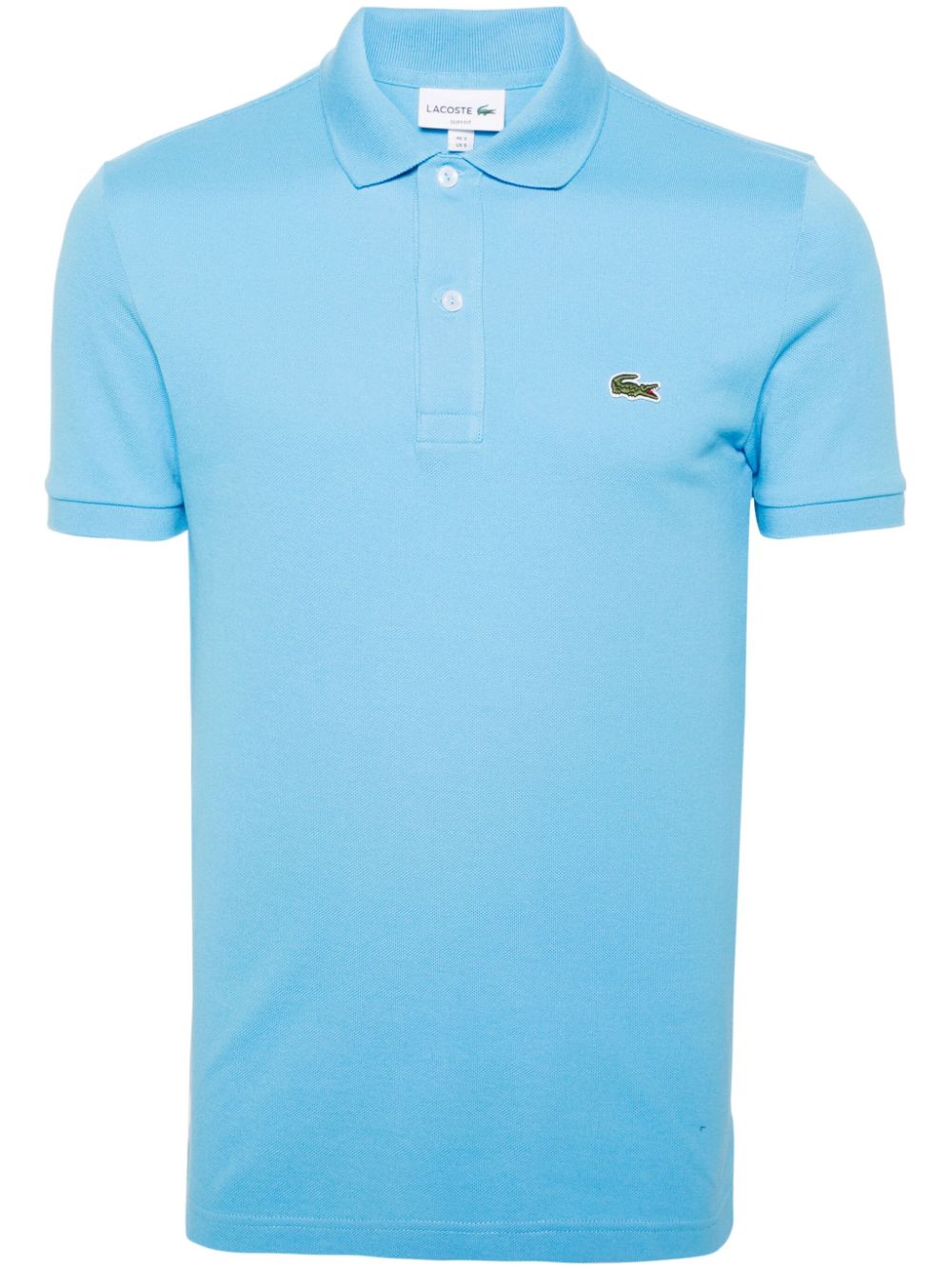 Lacoste logo-patch cotton polo shirt - Blau von Lacoste